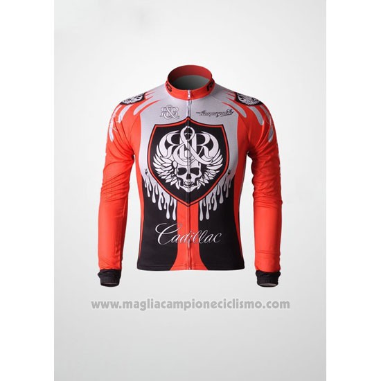 2010 Abbigliamento Ciclismo Rock Racing Rosso e Azzurro Manica Lunga e Salopette